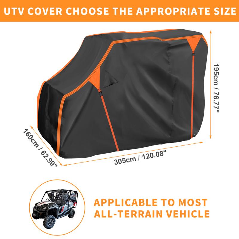 Motoforti UTV Cover for Honda Pioneer-1000-5Waterproof Side by Side Cover Outdoor Sun Rain Protection Cover 305x160x195cm
