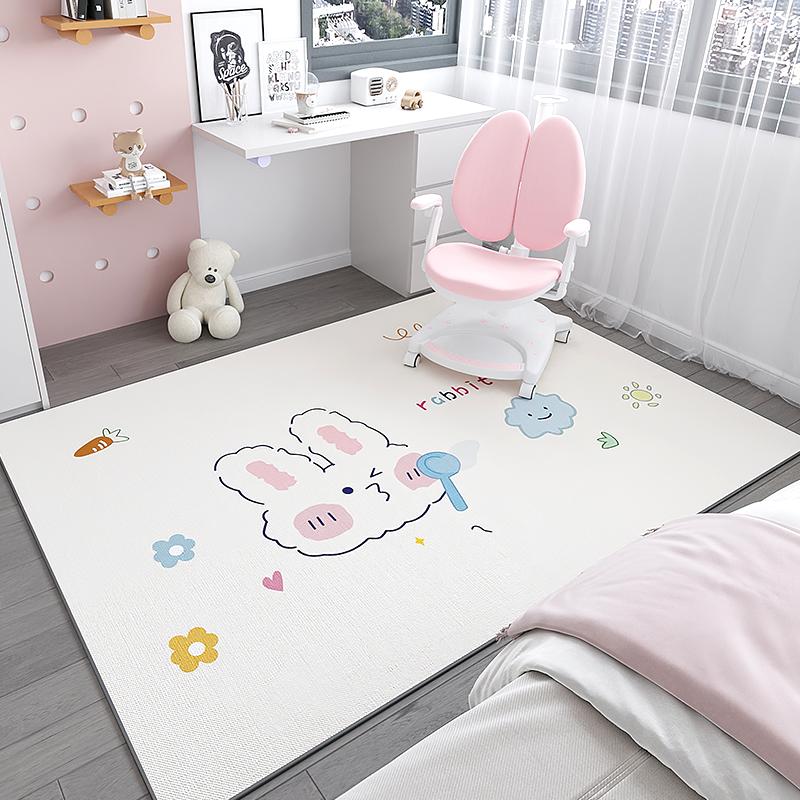 Fresh and Clean Children's Reading Area Carpet Study Desk Computer Chair Anti-Slip Floor Mat Home Decoration