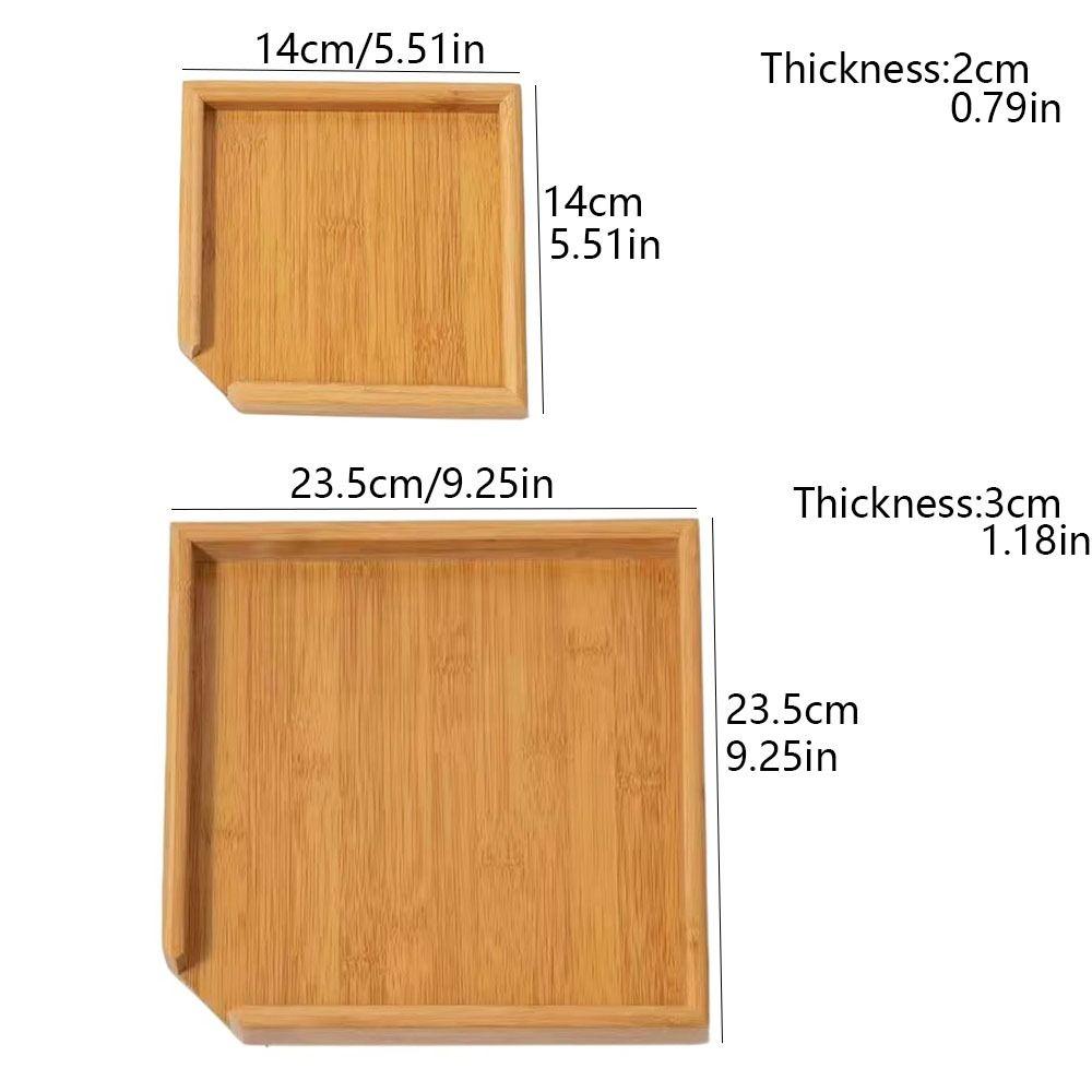 Creative Square Tea Set Tray Chinese Style Canister Bamboo Tea Box Tea Service Gadgets Blackwood Tea Plate Flower Pot