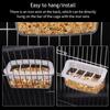 Bird Feeder Cups Parrot Bird Cage Feeder Bowl Plastic Hanging Food Container Bowl for Birds Indoor Outdoor Bird Accessories