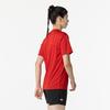 Mizuno Table Tennis Game Short JTTA Salsa Size M Shirt, Sleeve, U-Neck, Unisex, Moisture-Wicking, Quick-Drying, Certified, 82JAA110, Red,