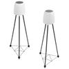 Metal Solar Floor Lamp Solar Powered Plant Stand Easy Assembly IP54 Waterproof Outdoor Floor Lamp for Garden Patio Yard