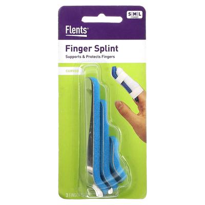 Finger Splint, Curved, S, M, L, Set of 3