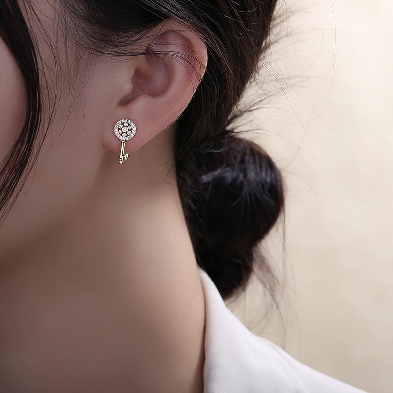 Earrings for Women Small Key Mini Earrings Sweet Style Earrings