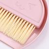 Desktop Broom Dustpan Kit Efficient Cleansing Dirts Removal Keyboard Cleaner Set for Computer Desk S Pink