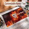 Personalized Crystal Velvet Carpet Athletic Bilbao FC Pattern Non Slip Floor Rug
