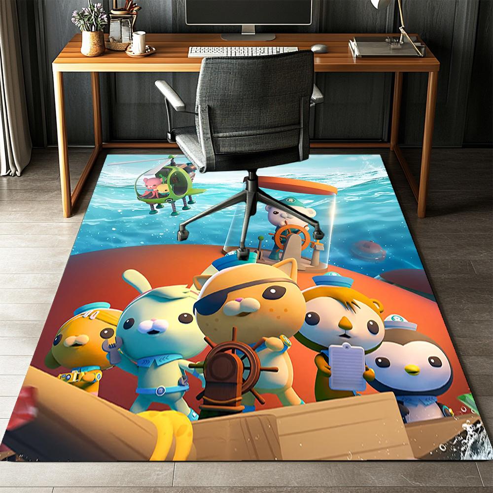 Octonauts Printed Carpet Rug for Office Chair Living Room Bedroom Kitchen Room Decor Gifts