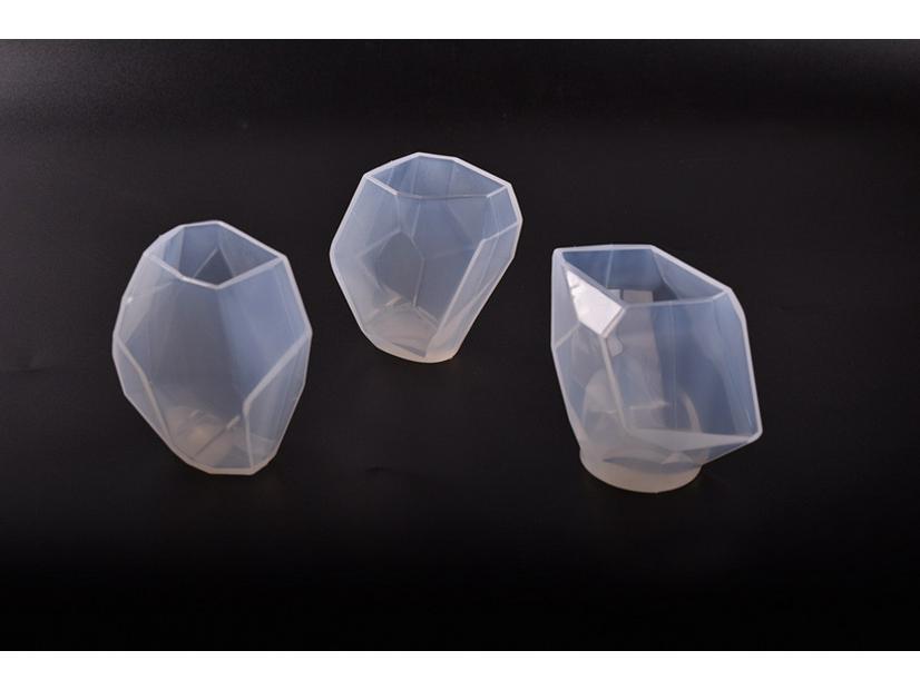 Facettierter Kristall Epoxidstein Silikonform für DIY 3D Schmuck und Ornamente