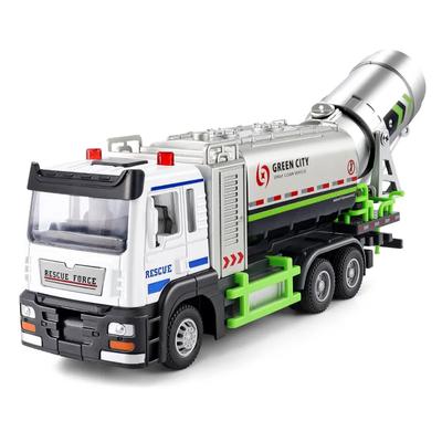 Zabawki w skali 1/32 Spray Engineering Vehicle Model Alloy Diecast Toy Transport Car Models Pull Back Sound Light Cars for Boys Gifts