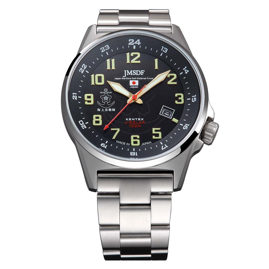 Kentex JSDF Standard Solar Japan Maritime Force Military Silver Watch, Self-Defense Model, Style, S715M-06,