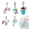Plated 925 Silver Cute Clouds Charms Fit 925 Charms Bracelet Beads Jewelry Gifts for Women
