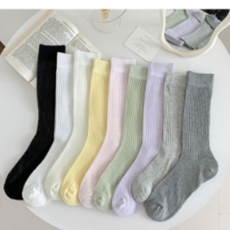 Made in Korea Ribbed Crew Socks 5-Pack