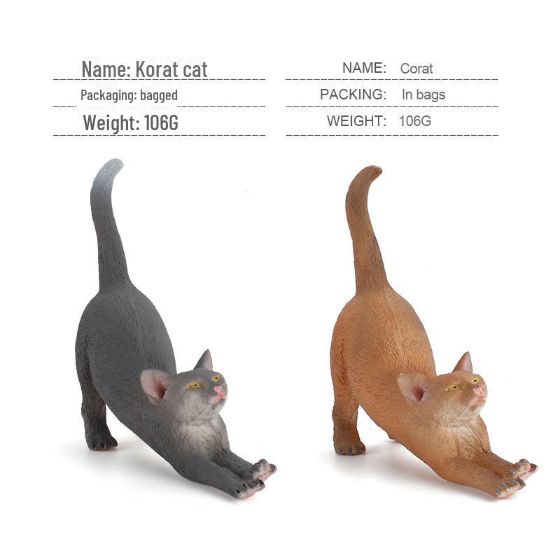 Seashell Cat Figurine: Realistic Kitten Toy Model