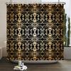Retro European Pattern Shower Curtain Print Modern Nordic Minimalist Polyster Home Decor Bathroom Curtain With Hooks