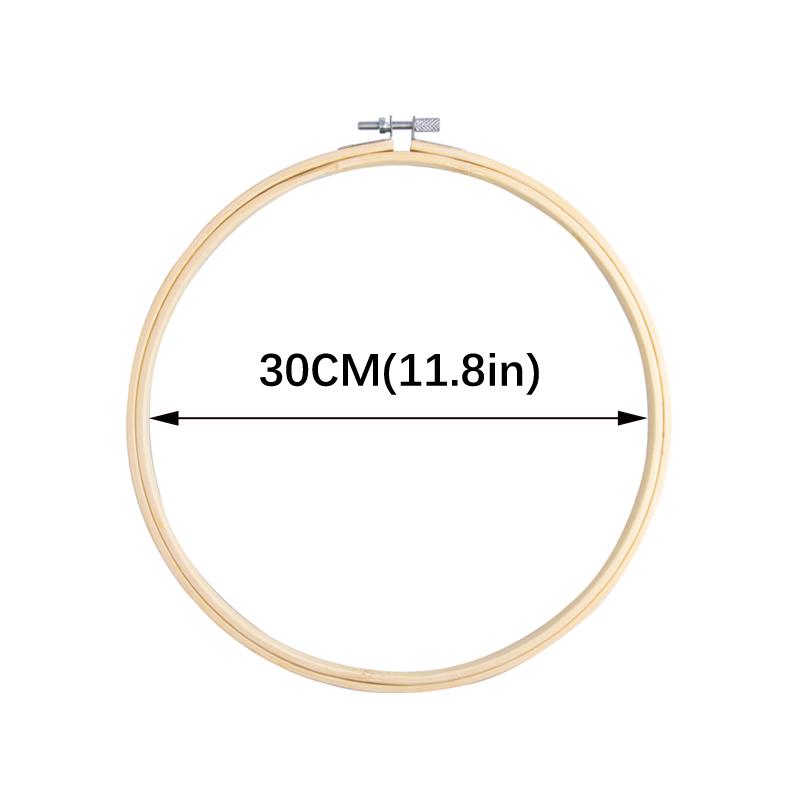 Dia 8-40cm Embroidery Hoops Frame Kit Bamboo Embroidery Hoop Rings For DIY Sewing Cross Stitch Needle Craft Tool Festival Decor