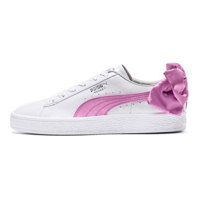 Basket Bow Patent Jr Blanc Orchidée Chaussures pour Enfants Gris 367621-02