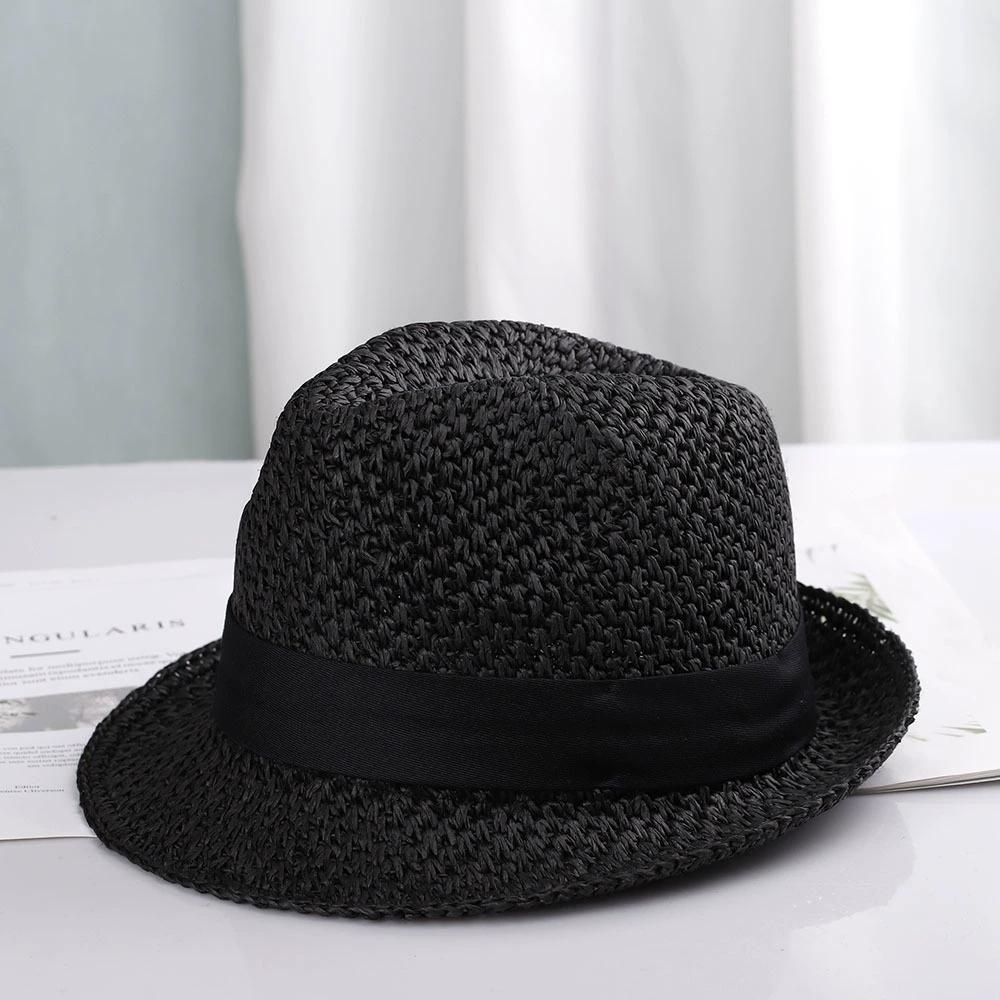 British Retro Straw Hat Men and Women Summer Beach Hats UV Protection Fisherman Hat