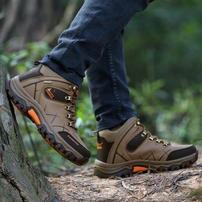 Men Boots Waterproof Leather Sneakers Outdoor Male Hiking Boots Work Shoes Size 39-47