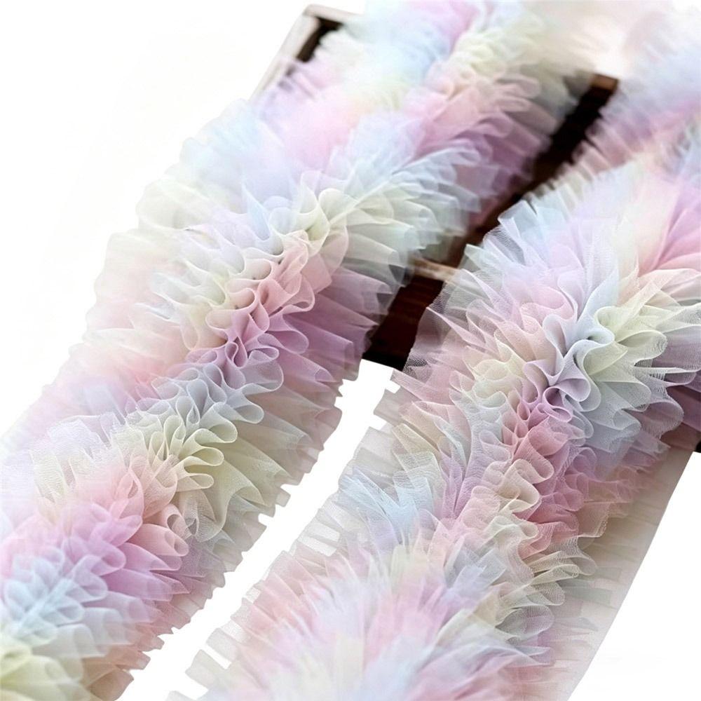 1 Yard Mesh Lace Accessories 12cm Wide Mesh Material Hem Cuffs Lace Trim Wedding Accessories