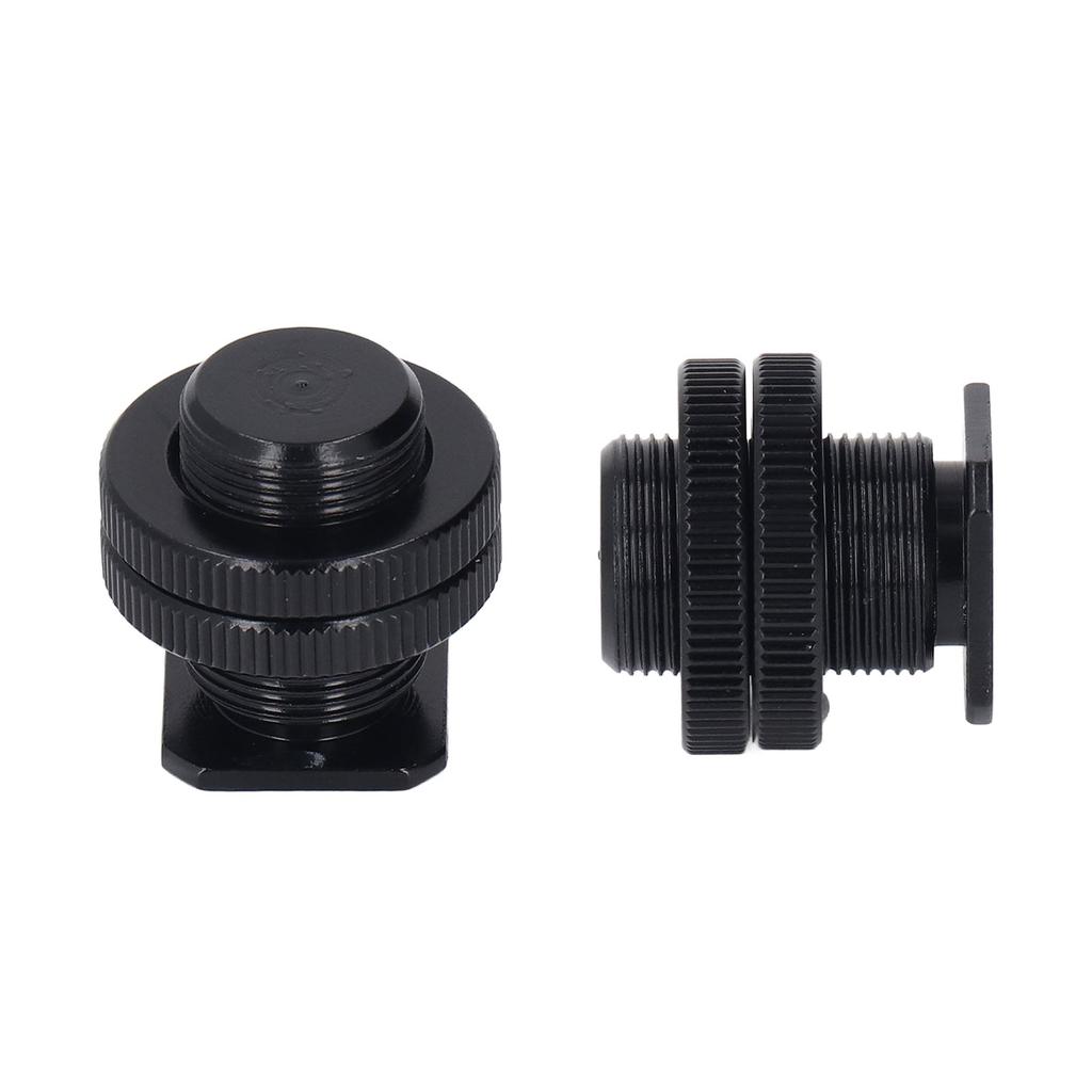 2pcs Microphone Stand Mount Converter Screw 58 to 14 Thread Screw Hot Shoe Mount Adapter for Mic