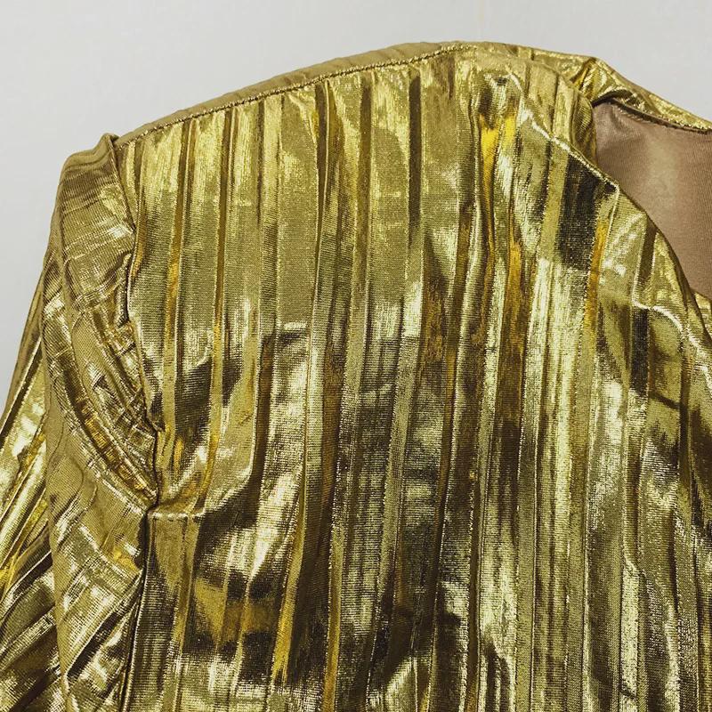 Auf Lager 2025 Celebrity Collection: Glänzendes Mini-Abendkleid mit plissiertem Rock und Bindegürtel