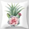 Housse de coussin carrée imprimée Cactus botanique, taie d'oreiller pour canapé, voiture, chambre à coucher, décoration de maison