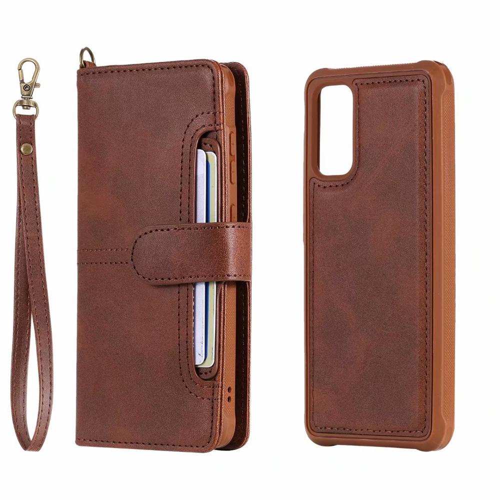 Flip Wallet Detachable Leather Case for Samsung S22 Ultra S21 S20 FE Note20 S10 S9 S8 Plus Note10 9 8 Magnetic Stand Phone Cover