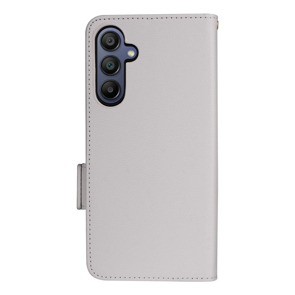 For Samsung Galaxy A17 5G/A17 4G Case with Wrist Strap Litchi Texture PU Leather Wallet Phone Cover