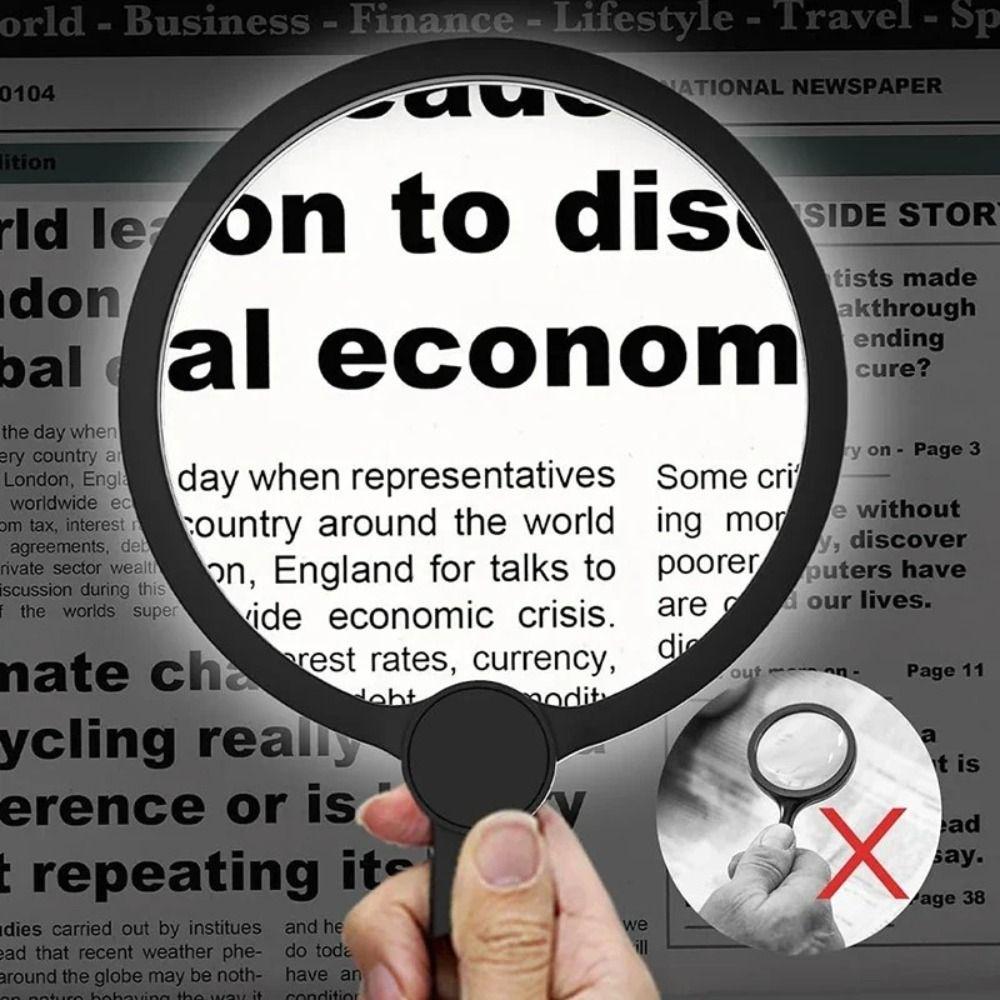 Large Screen Lens Hands Free Magnifier Rechargeable Handheld Magnifying Glass  Reading