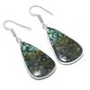 Natural Tibetan Turquoise 925 Sterling Silver Jewelry Earring 2.01" AEE-10923