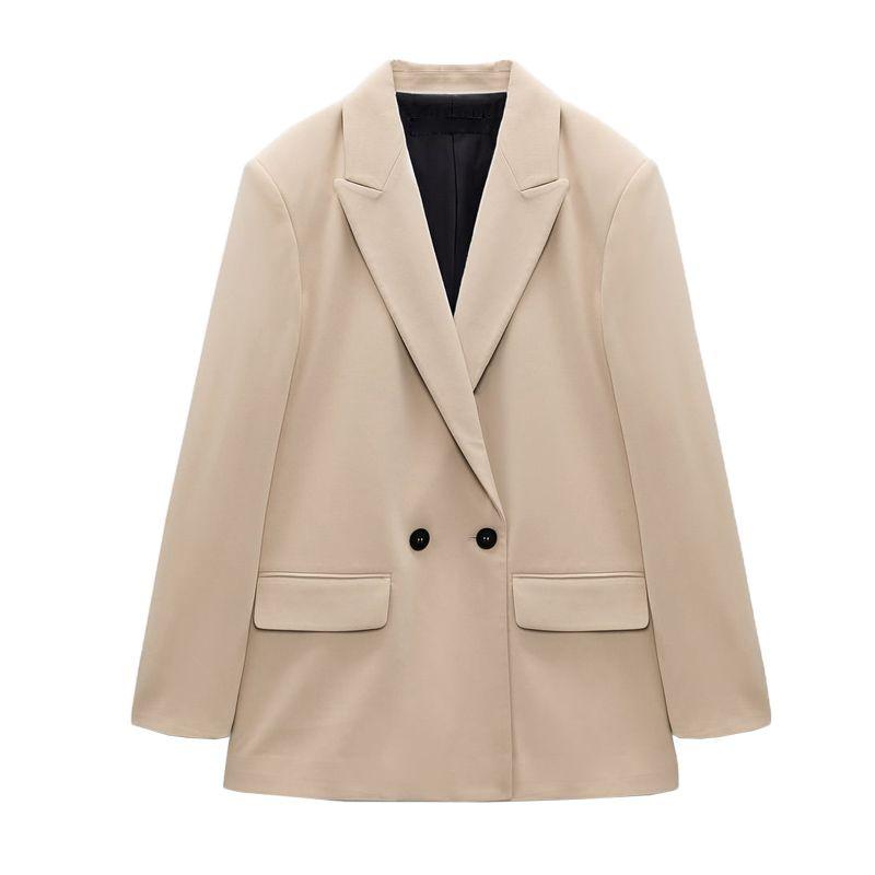 Za Fall and Winter New Arrival Fancy Fried Street Easiest for Match Slim Looking Casual Loose Double Breasted Suit Outwear 2753432