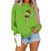 Women's Casual Fashion Round Neck Long Sleeve Christmas Printed Sweatshirt