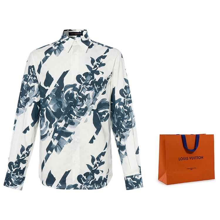 LOUIS VUITTON Long-Sleeved Printed Cotton Shirt 1AFAVZ