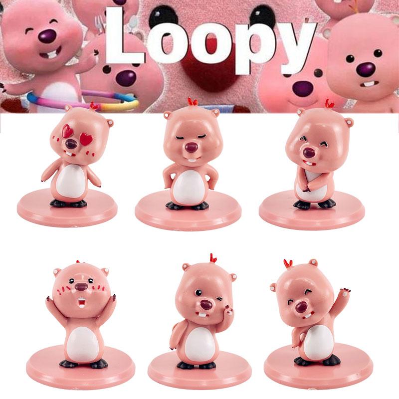 Zanmangloppy Figurine 6pcs Action Figure Model Toys Desktop Decoration Kids Gift