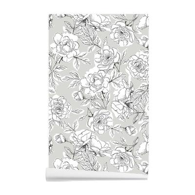 Flower Pattern DIY Self-Adhesive Stickers Environmentally Friendly PVC Waterproof and Oil-Proof Home Decoration Wall Renovation Wallpaper