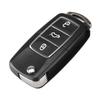 Dandkey 3 Buttons Flip Key Shell For Volkswagen Vw Jetta Golf Passat Beetle Polo Bora Fob Folding Remote Key Case