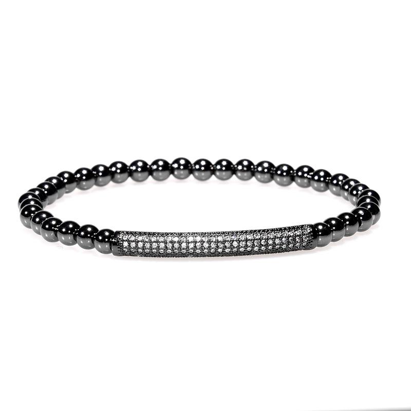 2026 Stretch 3-piece Crown Bracelet Micro-inlaid Bent Pipe Bracelet European and American Style Jewelry
