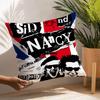 S-Sex P-Pistols Rock Band Pillow Case Square Double‑Sided Print Cushion Case For Sofa Home Bedchamber Decor Gift