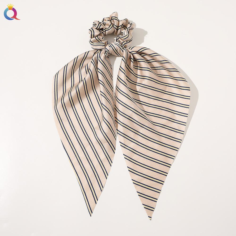 New Floral Print Scrunchies Chiffon Bow Elastic Hair Bands Women Hair Ties Rubber Bands Ponytail Scarf Fashion Hair Accessories