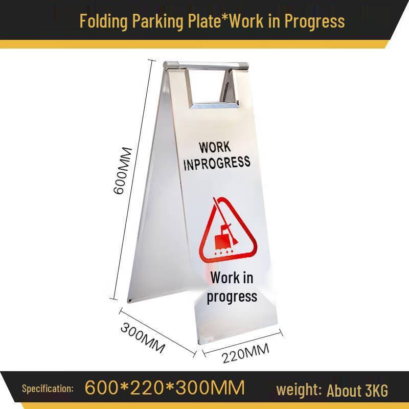 Foldable Stainless Steel Notice Stand Sign