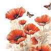 Toilet Sticker Removable Self-adhesive Waterproof PVC Living Room Bathroom Wall Art Floral Toilet Lid Decoration