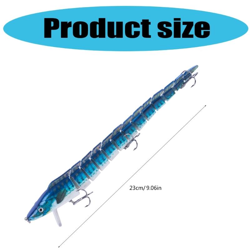 Floating Eel Lures Crankbait Multi Jointed Swimbait 23cm 42G Artificial Baits with Treble Hook 13 Segment Fishing Tackle