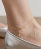 Halden Simple Snake Chain Anklet (A001_Gold)
