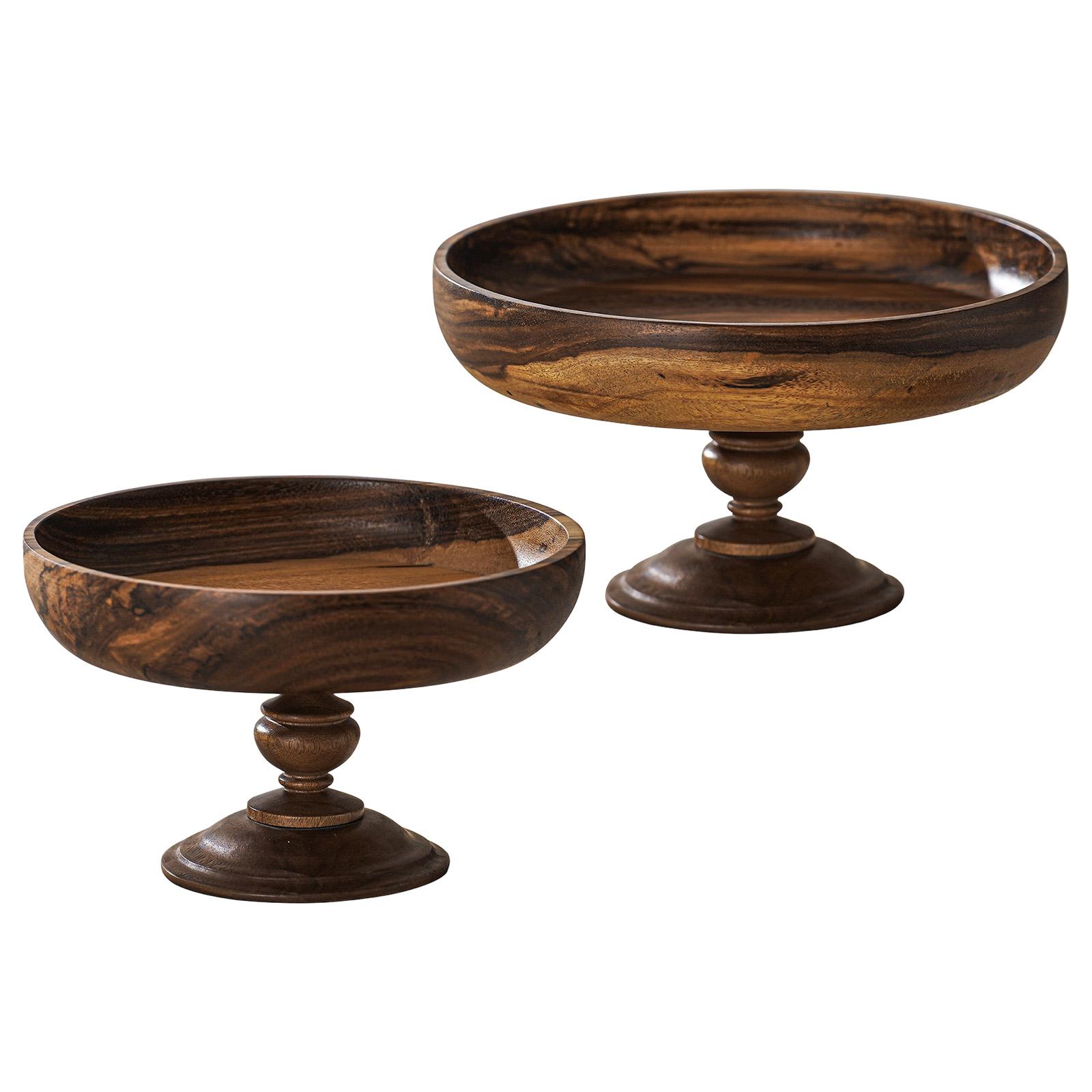 

Деревянная фруктовница, Поднос для подачи еды, овощей, Тарелка на ножке для новоселья, приема гостей, десертов, вечеринки, столовой 21cmx13cm