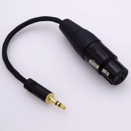 1/8 3.5mm Male To 4-pin Xlr Female Balanced Audio Adapter Headphone TRS Car Audio Adapter 4 Core Silver Plated Cable