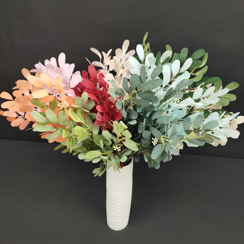 Peanut Artificial Leaf Silk Floral Bouquet Long Stem Wedding Decor Home Display