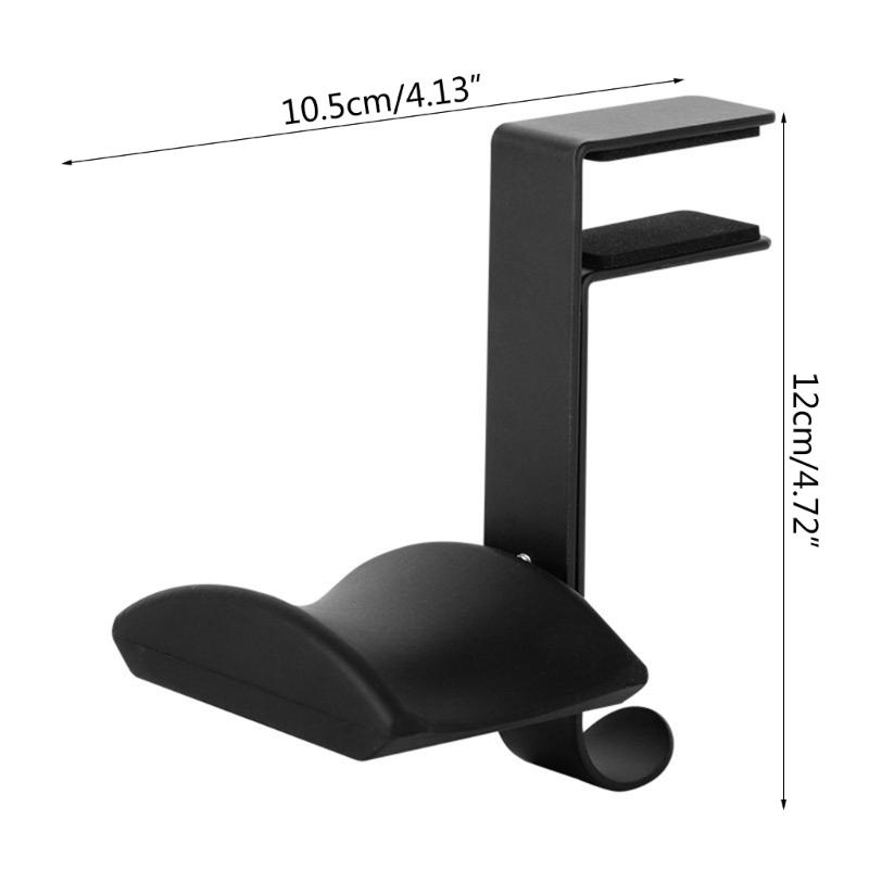 Headphone Stand Hanger Desk Mount Holder Headset Soundbar Stand Clamp Hook Space Save Hanger Under Desk Long Arm Holder