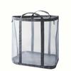 1PC Foldable Mesh Laundry Hamper with Handles Wall-Mounted Dirty Clothes Basket for Home Laundry Baskets