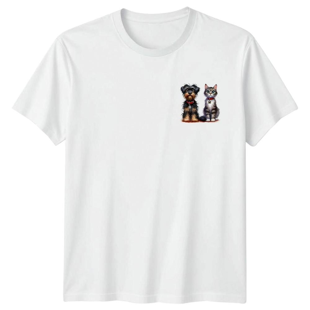Dogs And Cats Pets Animals Unisexs TShirt Unisexs Graphic Tee S