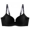 Seamless Lingerie Women's Soft Steel Rims Thin Bra Anti-sagging Full-cup Fashionable Letter Bra Push Up Bra